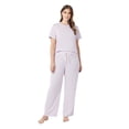 thumbnail image 2 of 2 Pack 32 Degrees Women's Cool Lightweight Soft Cotton Sleep Pant - Lupin Violet - Large, 2 of 4