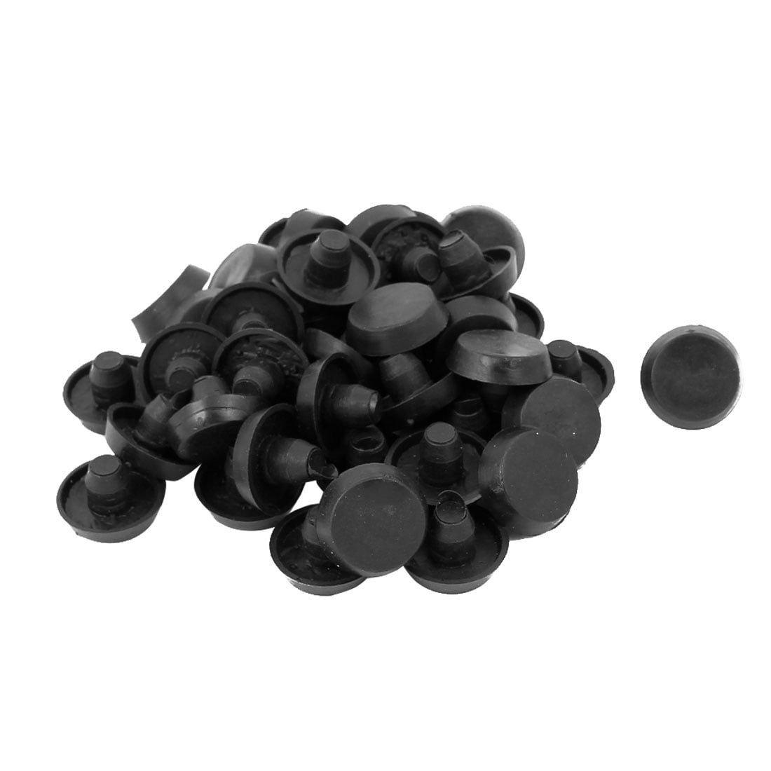 Furniture Chair Desk Bottom Protector Plastic Glide Nails Black 19x12mm 40 Pcs