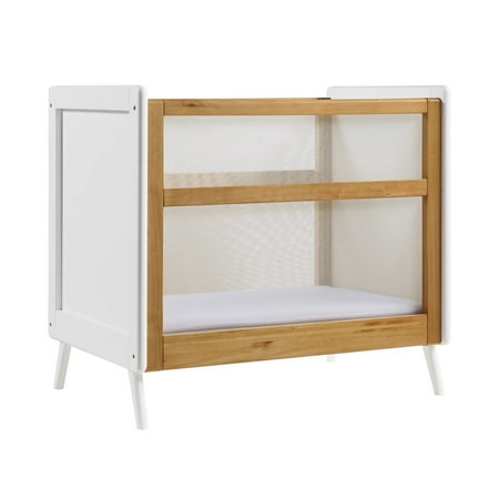 UPC: 0811283024009 | BreathableBaby 2-in-1 Breathable Mesh Mini Crib with Mattress – Beech/White