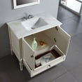 thumbnail image 3 of Brooklyn + Max Chesapeake 36" Bath Vanity in Soft White with White Engineered Quartz Marble Top, 3 of 4