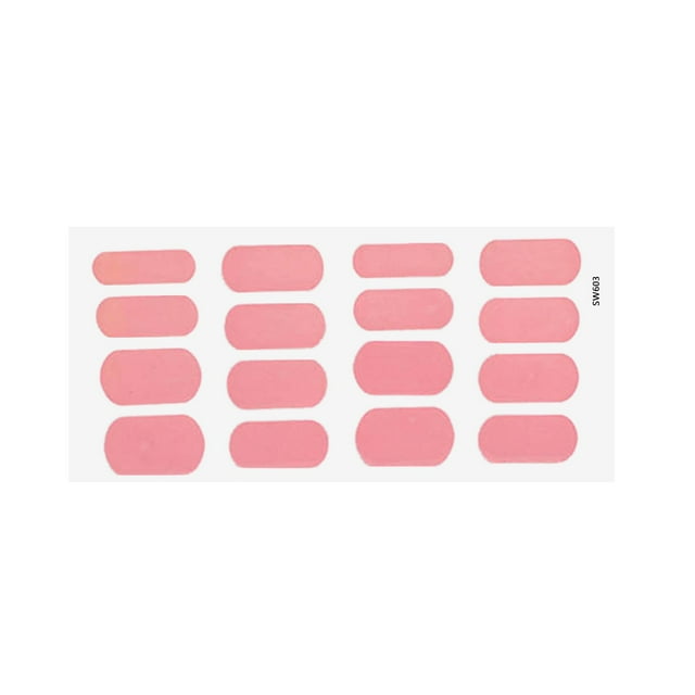 DHARMONAL Nail Sticker Solid Color Nail Sticker Gentle Nail Nail Sheets Polish Color Street Clear Nails Short Length Rhinestone Gel Wrap Strips for Molding Edges