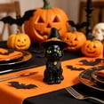 thumbnail image 5 of Halloween Black Cat Decorations with Witch Hat, Resin Black Cat Figurine Ornament for Table Mantel Party Home Office Decoration, 4", 5 of 6