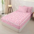 thumbnail image 2 of Erosebridal Leopard Print Zipper Twin Comforter Sets with Fitted Sheet and 2 Pillowcases,Pink Cheetah Animal Themed Zipper Bedding Set For Girls,Pink Reversible,4 Pieces, 2 of 7