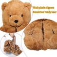 thumbnail image 2 of Oso de peluche con estampado de leopardo oscuro, pantuflas de peluche, zapatos cálidos de invierno de 24 cm, 2 of 5