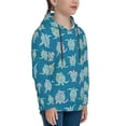 thumbnail image 3 of Rateoe Sea Turtle Pattern Boys Hoodie, Youth Pullover Hooded Sweatshirt, Kangaroo Pocket Hoodie for Kids-Medium, 3 of 6