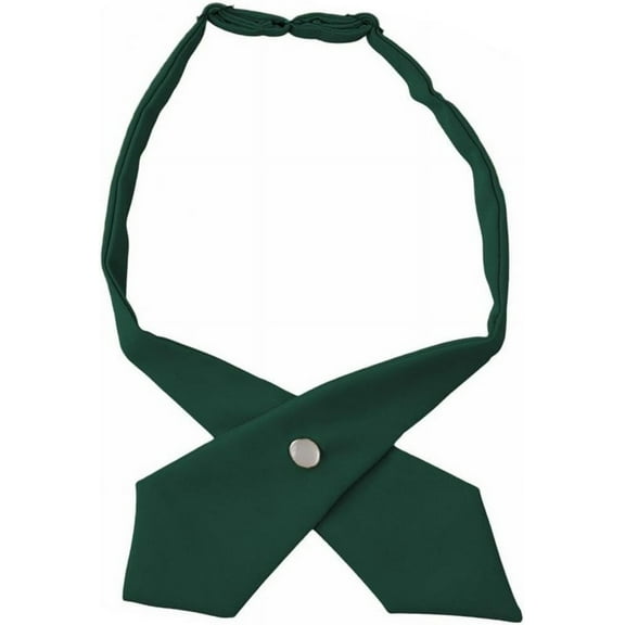 French Toast Girls' School Uniform Cross  Adjustable Tie (Green)
