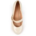 thumbnail image 3 of Brinley Co. Women's Medium and Wide Width Mary Jane Patent Leather Pumps, 3 of 4