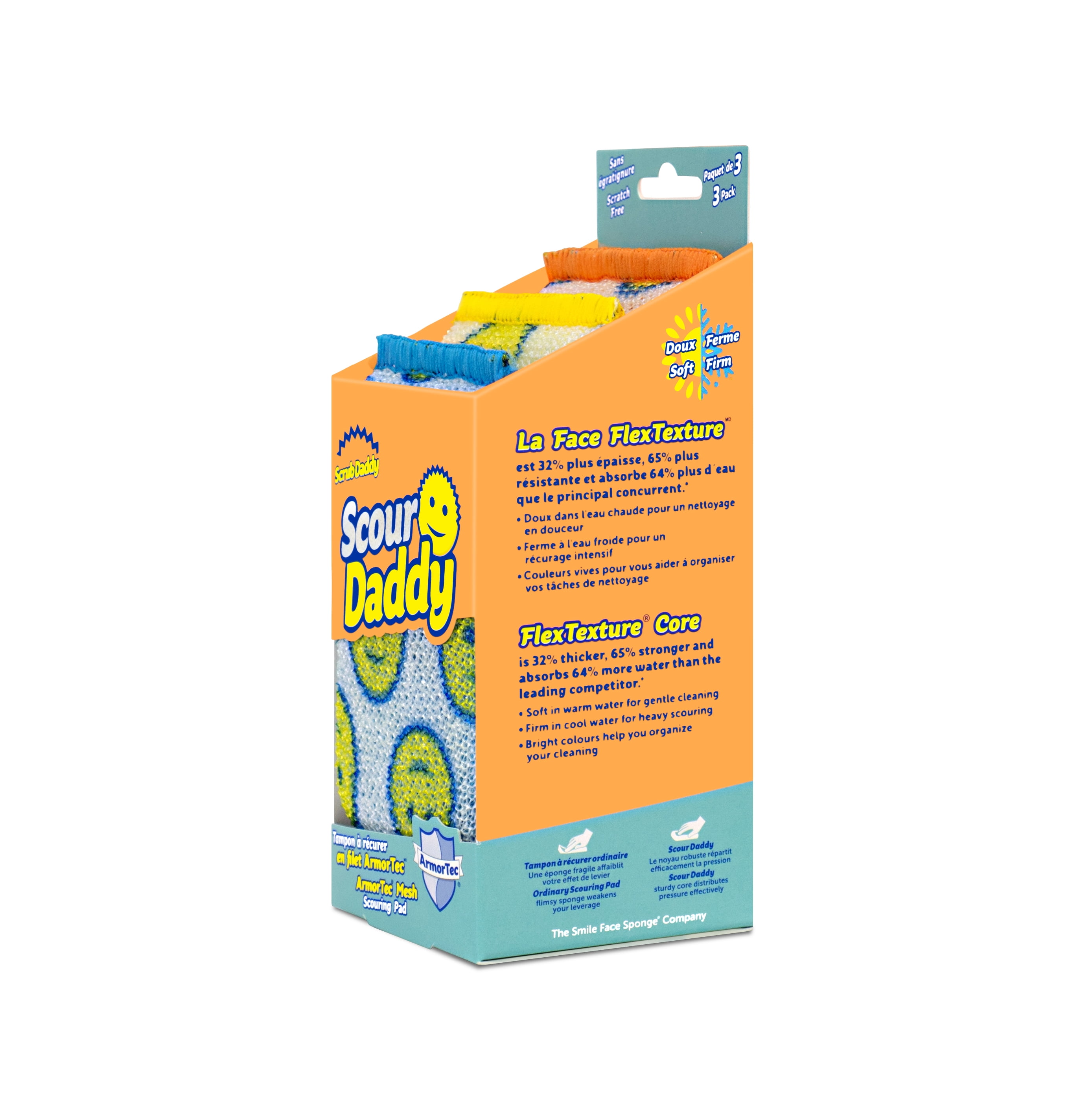 Scrub Daddy Heavy Duty Scour Daddy Scour Pads American Version, 3 Pack
