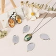 thumbnail image 2 of 10pcs 20x30mm Oval Blank Pendants Pendant Bezel Trays Stainless Steel Cabochon Settings Plain Edge Bezel Cups, 2 of 3