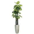 thumbnail image 1 of Vintage Home Artificial Faux Real Touch 7.17 Feet Tall Monstera Ceriman With Fiberstone Planter, 1 of 1