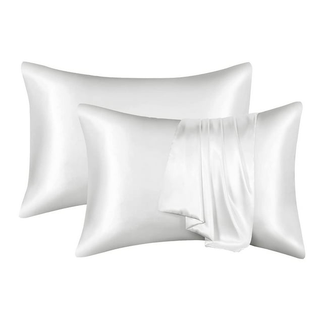 Sentmoon jusqu'à 40% de Réduction 2 Pcs Taie d'Oreiller en Satin de Soie Émulation Confortable pour Lit Jeté Cheveux Beauté Articles en Solde pour la Journée