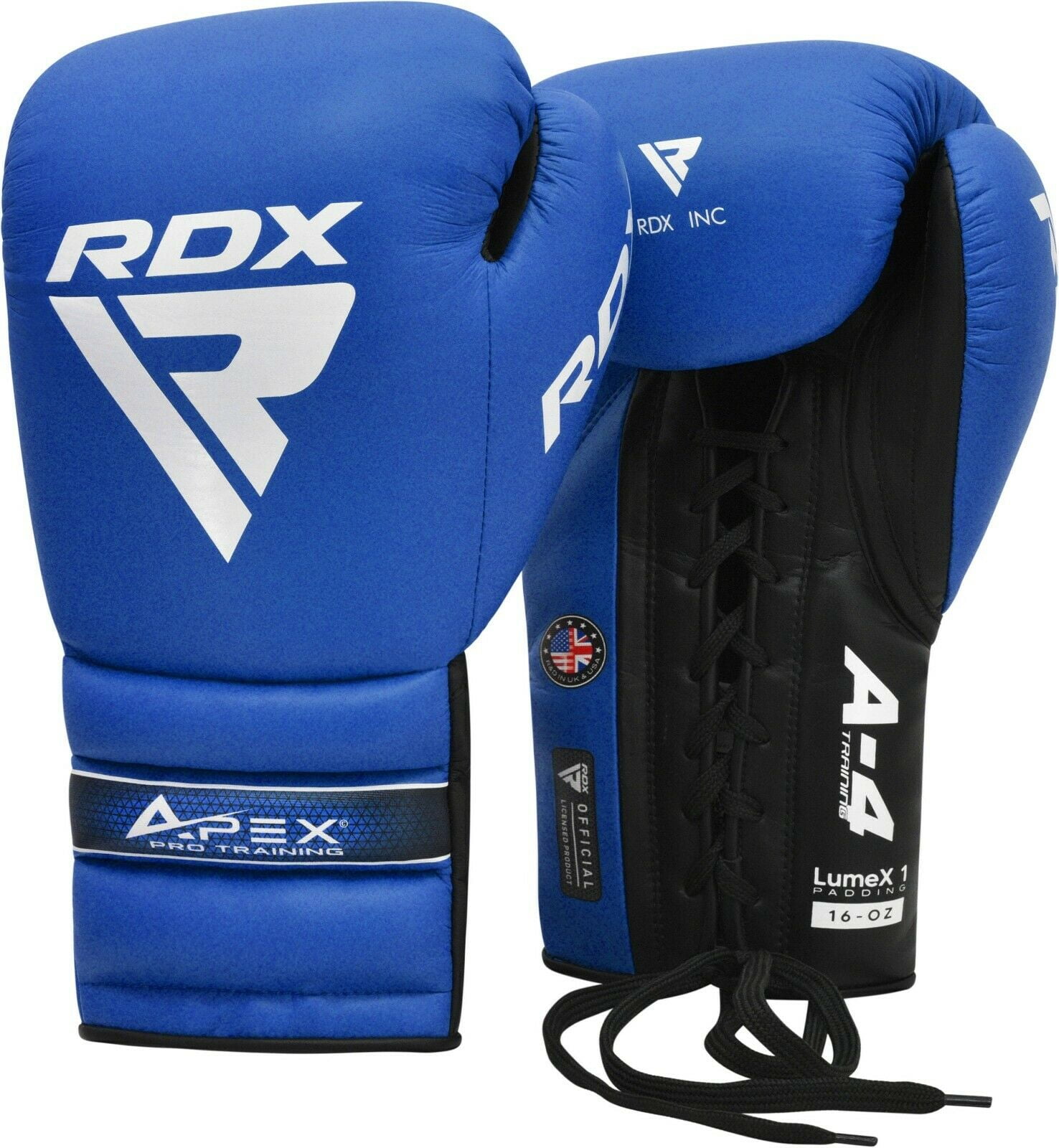 RDX Professional Boxing Fight Gloves, APEX Competition Fighter Gloves, Super Skin Maya Hide Leather, Multi-Layered, Padded Wrist Support, Traditional EZ Strap for Firm Secure Fit