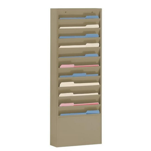 Durham 405-54 Acier 11 Contour Grande Poche Porte-Documents Vertical&44; Mastic