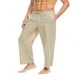 thumbnail image 4 of Pantalones largos para hombre, color liso, con bolsillos ajustados, pantalones largos para hombre, pantalones de poliéster y algodón., 4 of 6