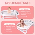 thumbnail image 6 of RICHYOUNG 31"Folding Baby Bathtub with Mesh Mat+Toy, Portable Travel Bath Tub for Newborns to Toddlers (Pink), 6 of 11