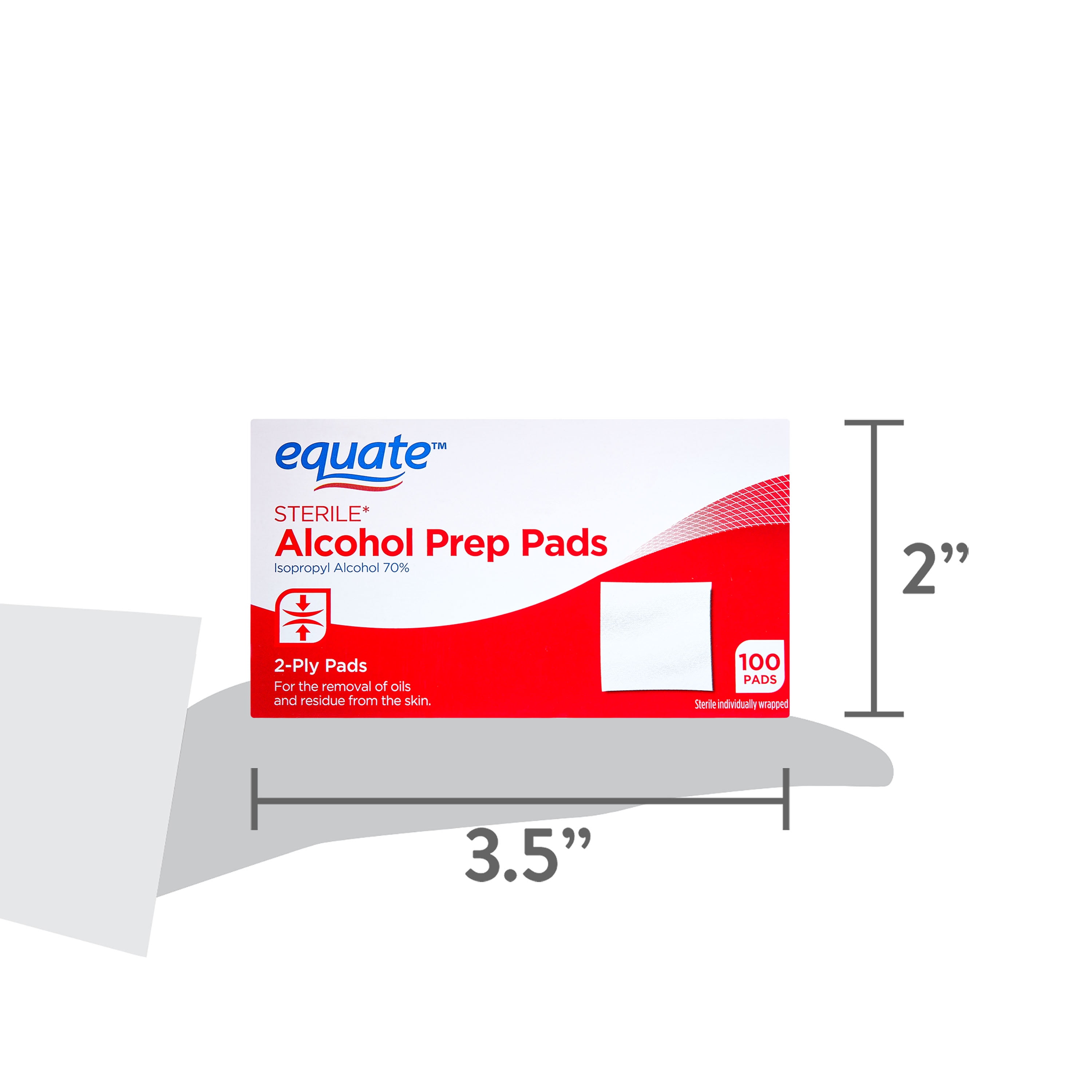 3 pack Equate Sterile Alcohol Prep Pads 100 Ct Walmart