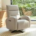 thumbnail image 2 of ReNest Triple-Motor Power Recliner with 270° Swivel, Italian Modern Design, USB & Type-C Charging,Cream, 2 of 21