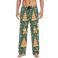 thumbnail image 7 of FORMRS Mens Pajama Pants with Pockets Sleepwear Lounge Bottoms Sizes S-2XL, Beige Christmas Gingerbread, 7 of 7