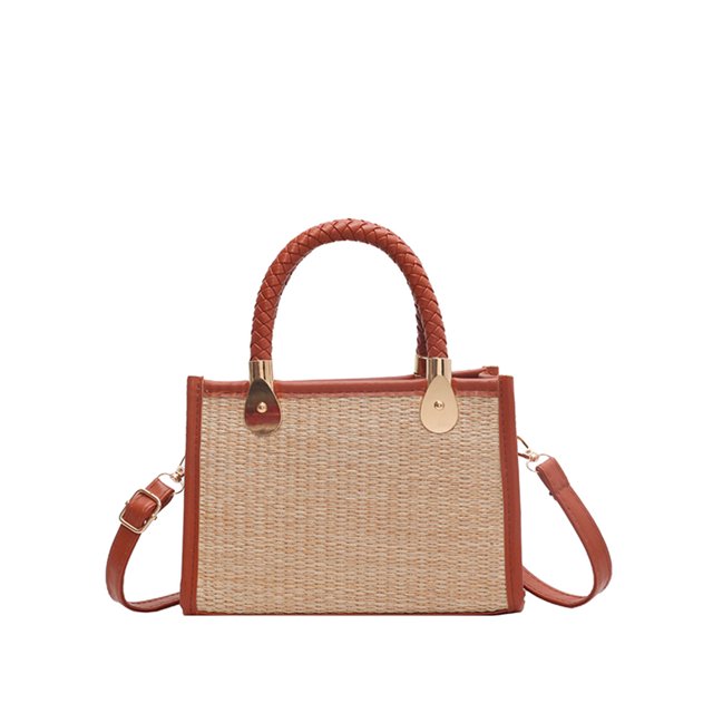 Bolso bandolera de paja transpirable bolsos de mano embrague femenino para mujer (marrón) Likrtyny Para Estrenar