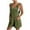 161-Green1, variant on HSHMT Women's Full Slip Dress Women's Solid Color Fashionable Casual Button Pocket Suspender Jumpsuit