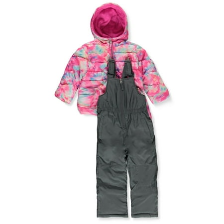 

Pink Platinum Baby Girls 2-Piece Cloudy Snowsuit Set - rainbow 12 months (Infant)