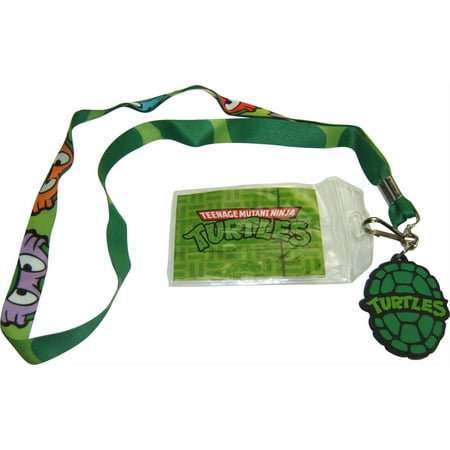 1 X TMNT Ninja Turtle Lanyard Keychain Holder with Bonus Charm and ID Holder