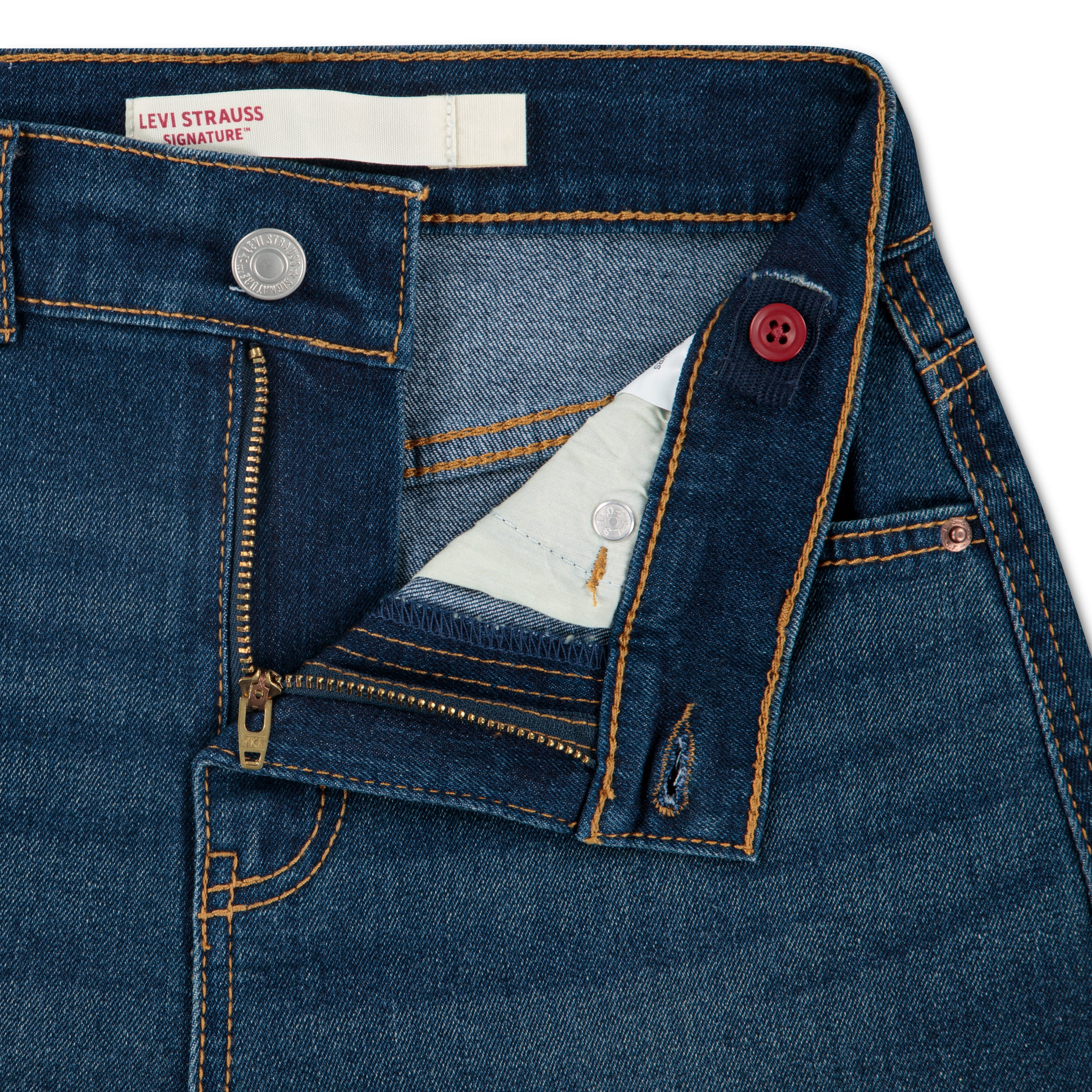 Levi Strauss Signature Girls High Rise Mom Denim Shorts, Sizes 5-18