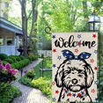thumbnail image 4 of PHYHOO Cute Dog Garden Flag Patriotic Stars Vertical Double Sided Welcome Yard Flag Outdoor Indoor Lawn Farmhouse Decorations, 4 of 6