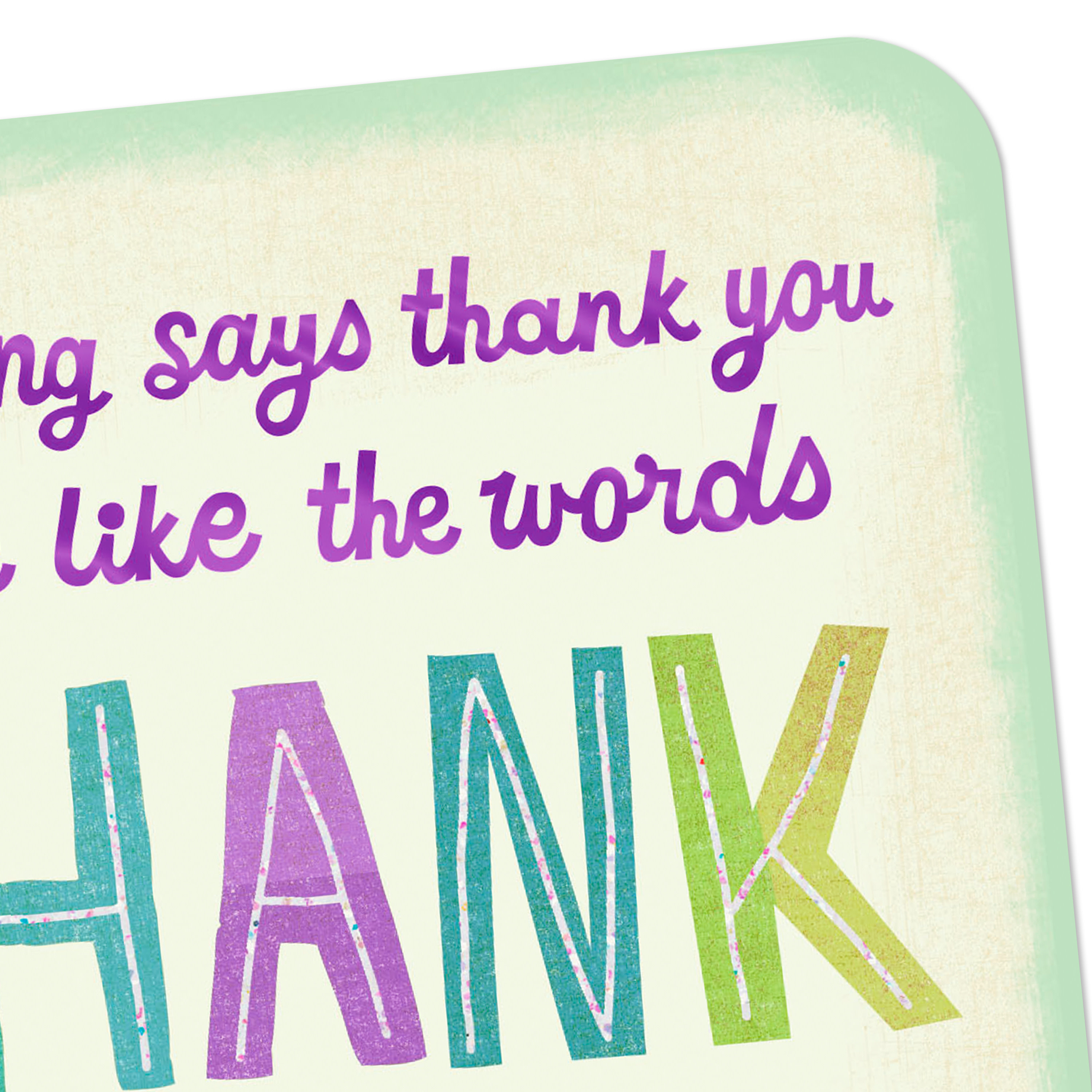 Hallmark Just Because Thank You Card (Colorful Letters Simply Said)