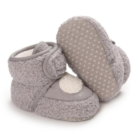 

Newborn Baby Boys and Girls Waterproof Winter Warm Snow Boots Crib Shoes
