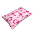 thumbnail image 3 of EasygdpBreast Cancer Ribbons Awareness Polyester Fiber Double-Sided Pillowcase,Super Soft,Comfortable And Luxurious Pillowcase,Not Easy To Break Or Deform- 20"X30", 3 of 9