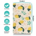 thumbnail image 4 of Dog Food Mat with Bright Floral Lemon Pattern, Waterproof Absorbent Pet Feeding Mat, Non-Slip, Quick Dry, Easy Clean Mat for Kitchen and Bathroom, 4 of 5