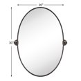 thumbnail image 4 of TEHOME Farmhouse Oval Oil Rubbed Bronze Metal Pivot Bathroom Vanity Mirror Tilting Vanity Mirrors 20x30", 4 of 6