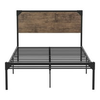 Furniture of America Budenholz Metal Queen Platform Bed in Brown