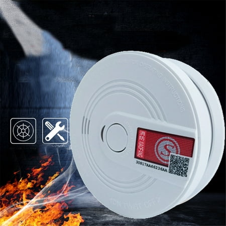 Arzil Smoke Detector and Fire Alarm Photoelectric Sensor Smoke Alarms Battery Operated Home Hotel School (Best Battery Operated Fire Alarm)