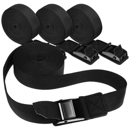 

4 Pcs Tie Down Straps Multifunctional Bungee Down Straps with Metal Buckles