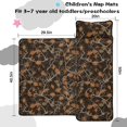 thumbnail image 5 of Camo and Leaf Black Pattern Teens Toddler Nap Mat with Pillow, Sleeping Mat Bag for Preschool Daycare 50"x20", 5 of 6