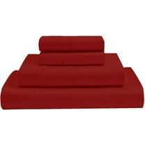 MyGiza Sheets 4 Piece Queen Sheet Sets 400 TC 100% Giza Cotton Burgundy Sheet Set Fits Upto 18 inches Deep