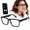 Black-Clear Lens, variant on PEJE Smart Glasses with Clear Lenses, Bluetooth Music & Hands-Free Calls, Voice Assistant, iOS & Android