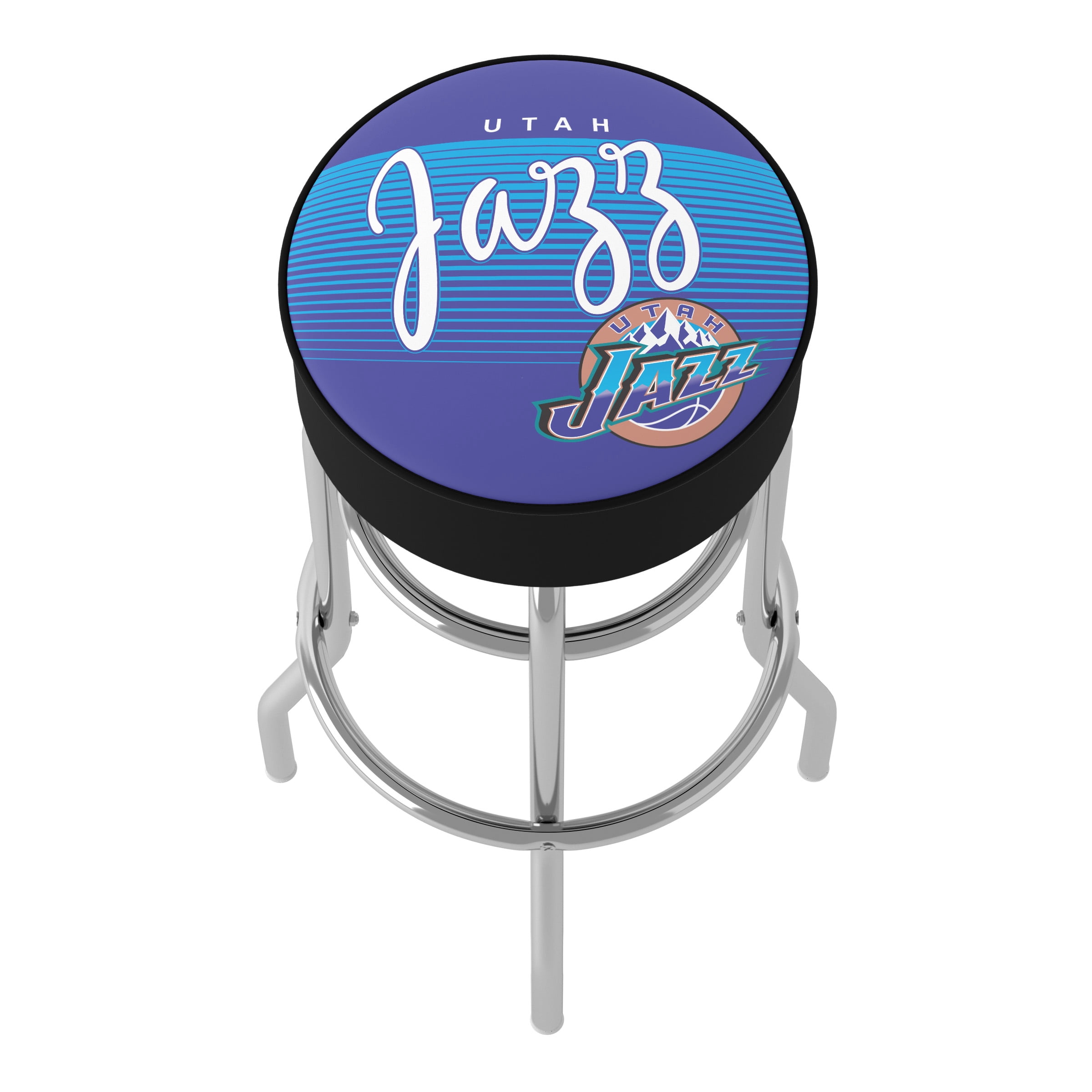 Trademark Gameroom Utah Jazz Hardwood Classics Bar Stool with Padded Seat