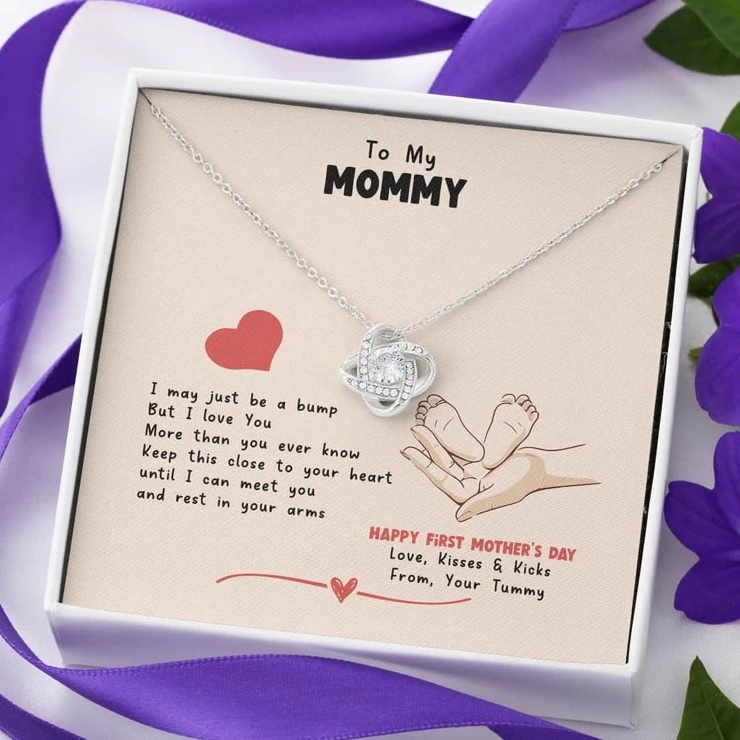 First Time Mom Gifts for Baby Shower, First Time Mommy, New Mom Necklace,  Expecting Baby Gift, Baby Name Necklace Initial Heart 0209 -  Hong Kong