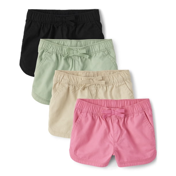 Pantalones cortos The Children's Place para bebés y niñas pequeñas, paquete de 4 unidades, 5 unidades