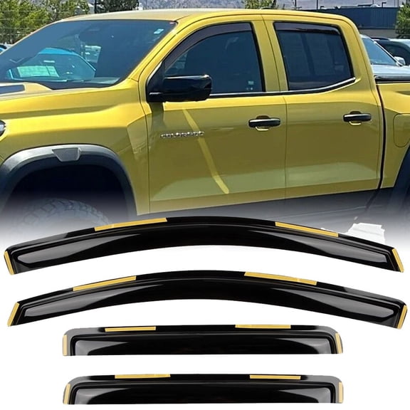 For 2023-2025 Chevy Colorado GMC Canyon Smoke In-Channel Door Window Vent Visors