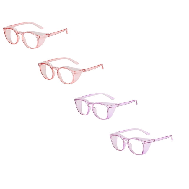 YWIYIUD 4PCS Lightweight and Durable Protective Glasses for Adults Portable Comfortable Fog and Scratch Clear Glasses Suitable for Work Sports and Outdoor Activities