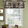 thumbnail image 3 of 2 Pack Valances for Window, Brown Western Farmhouse Short Curtains for Kitchen Bedroom Living Room, Vintage Cowboys Cactus Rod Pocket Small Window Treatment Valance Drapes 42 x 12 Inch, 3 of 8