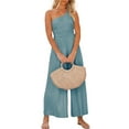 thumbnail image 1 of Combinaison Sans Manches à Épaules Dénudées pour Femmes Pantalon Large, 1 of 2
