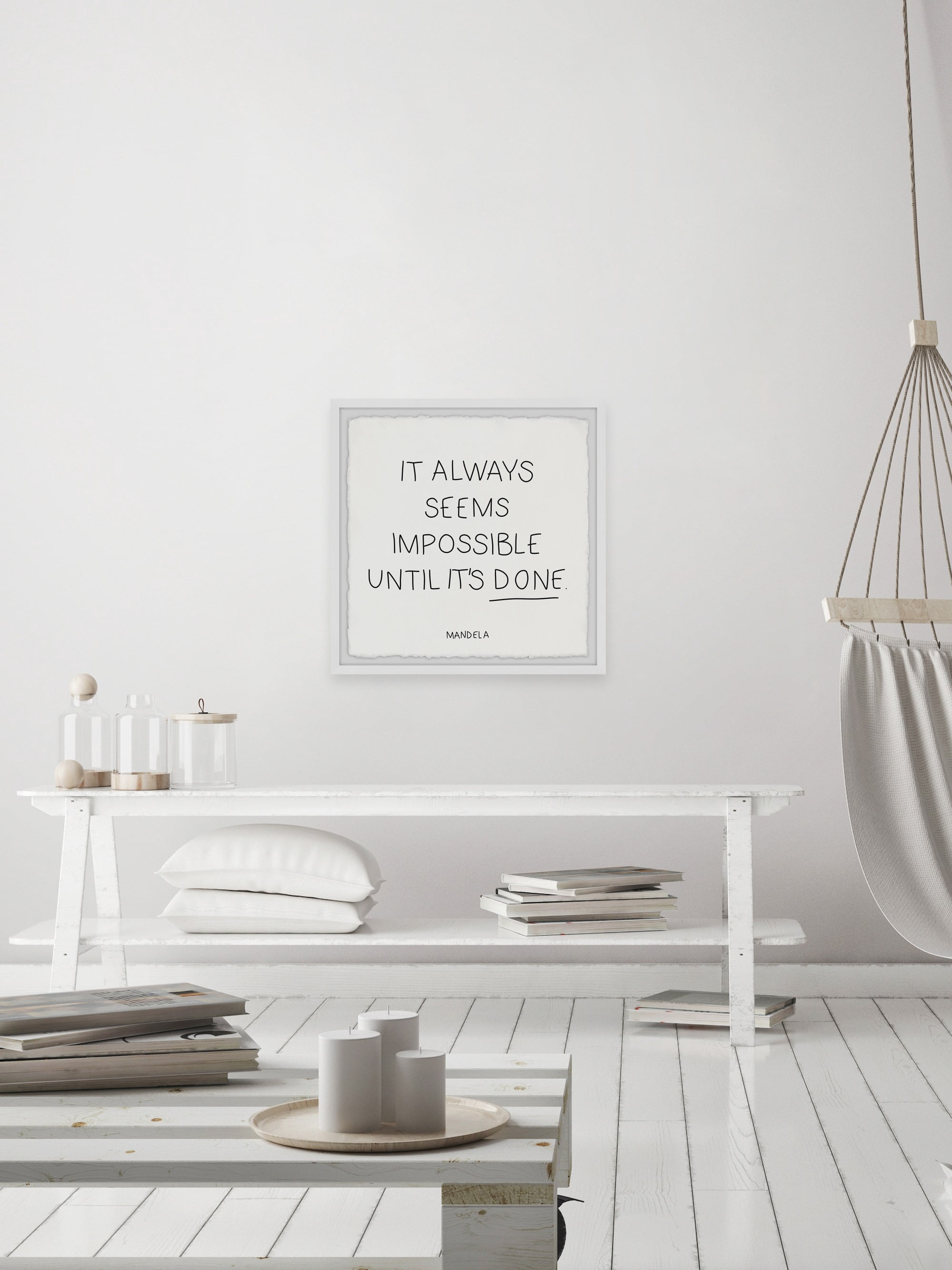 Nothings Impossible 18.00 in x 18.00 in Framed Painting Art Prints, by Marmont Hill