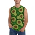 thumbnail image 3 of Uemuo Big Colorful Avocados Pattern Men's Sleeveless T-Shirt,Muscle Athletic Tank Top, Moisture-wicking Quick-dry Breathable Classic Tee Top for Gym Run Outdoor Sports-XX-Large, 3 of 8