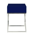 thumbnail image 4 of Jakob Navy Side Table - Square Lacquer-Finish Chrome, X-Metal Leg,, 4 of 8