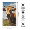 thumbnail image 2 of Balery Daisy Flower Field Cow Toalla de Microfibra Premium con Estampado – 27.5x16 pulgadas, Alta Absorción, Suave y Aterciopelada, Secado Rápido, 2 of 6